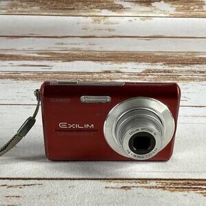 Casio EXILIM EX-Z75 7.2 Megapixel Red Digital Camera With New Battery